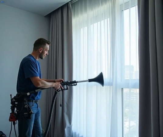 Professional commercial curtain cleaning process equipment Matty Curtain Cleaning kirribilli-nsw
