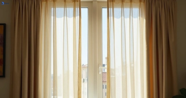 Dusty and dull curtains in kirribilli-nsw before steam cleaning